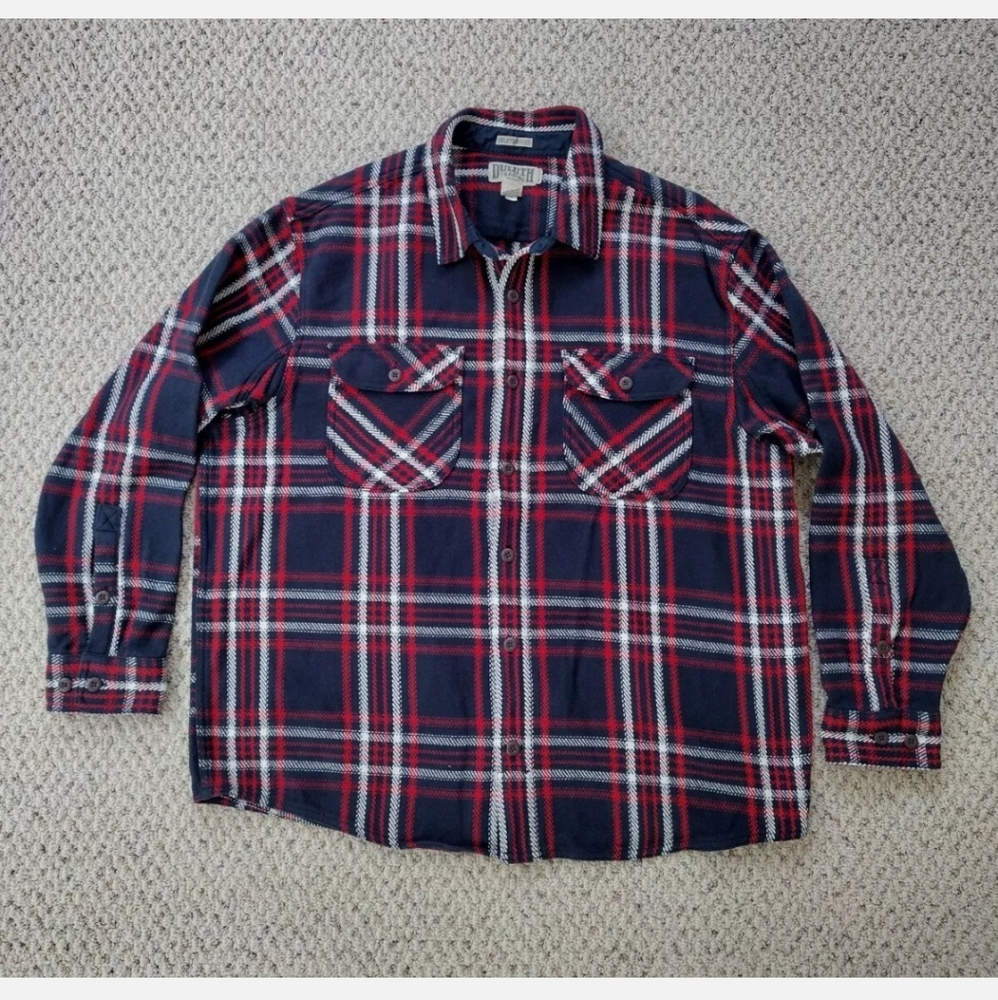 Duluth Trading Relaxed Fit Heavyweight Overshirt Thick Flannel XL Shacket